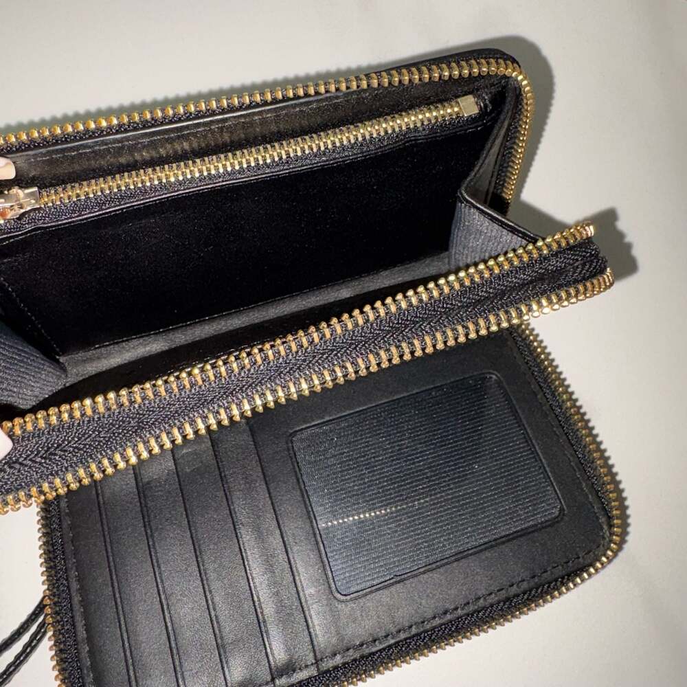Coach Double Zip Wallet with Leopard Print and Wristlet Strap - Picture 13 of 16